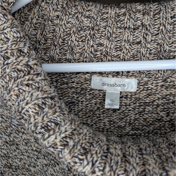 Dressbarn Belted Sweater Short Sleeve Tan Brown Knit Crochet Women's Size XL NWT - Picture 4 of 7